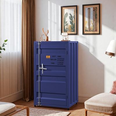 ZWYO HOSIMU "48"" High Rectangular Chest with Door, Storage Shelves, Metal Frame and Container Lock"