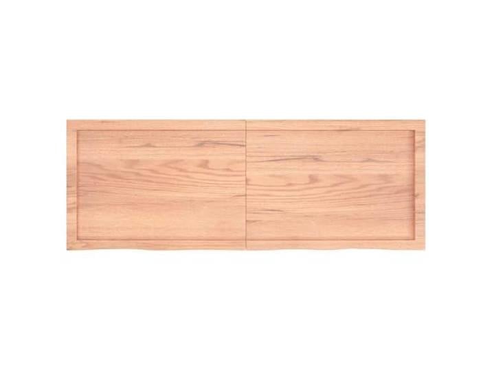 KTHLBRH Tischplatte braun 140 x 50 x (2-4) cm Massiv Eiche behandelt Gebrauchsfertig lackiert, mit handgefertigtem Rand, zusammenklappbar, 28 kg Fassungsvermögen
