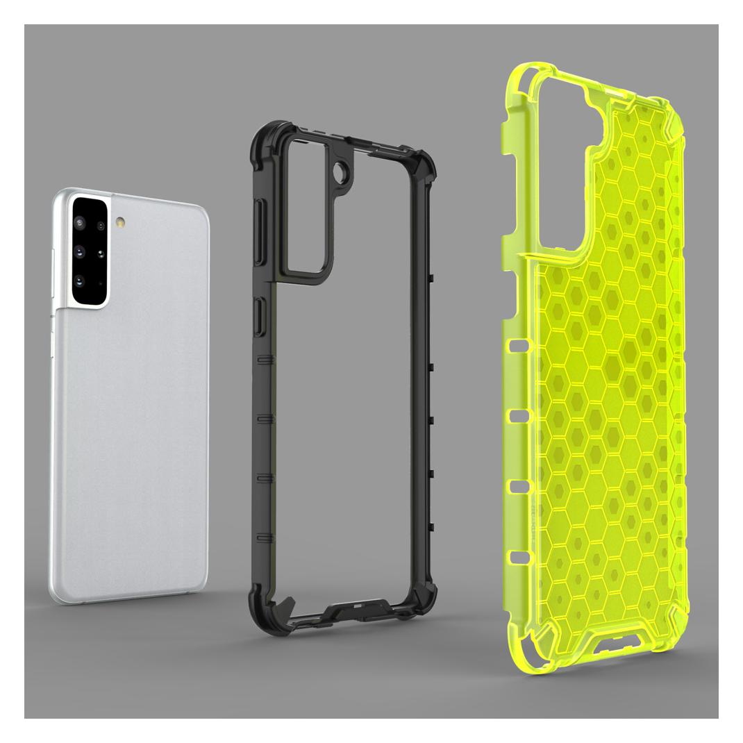 Hurtel Honeycomb Handyhülle Schutzhülle mit TPU Rahmen für Samsung Galaxy S21+ 5G (S21 Plus 5G) blau (Samsung Galaxy S21+ 5G) (1404978613)
