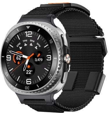 Everyday Crate Kalebol Samsung Galaxy Watch 8 Band Braided Nylon Sport Watch Band Adjustable Replacement Strap black