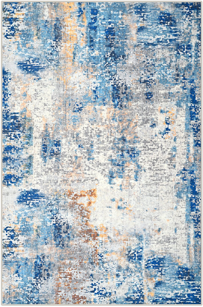 Latitude Vive Abstract Shag Area Rug Blue Rectangle 140 x 200 cm