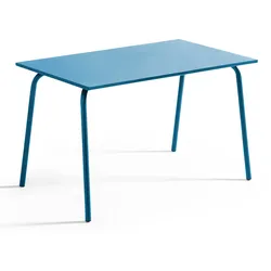 Oviala Business Terrassentisch aus pazifikblauem Stahl