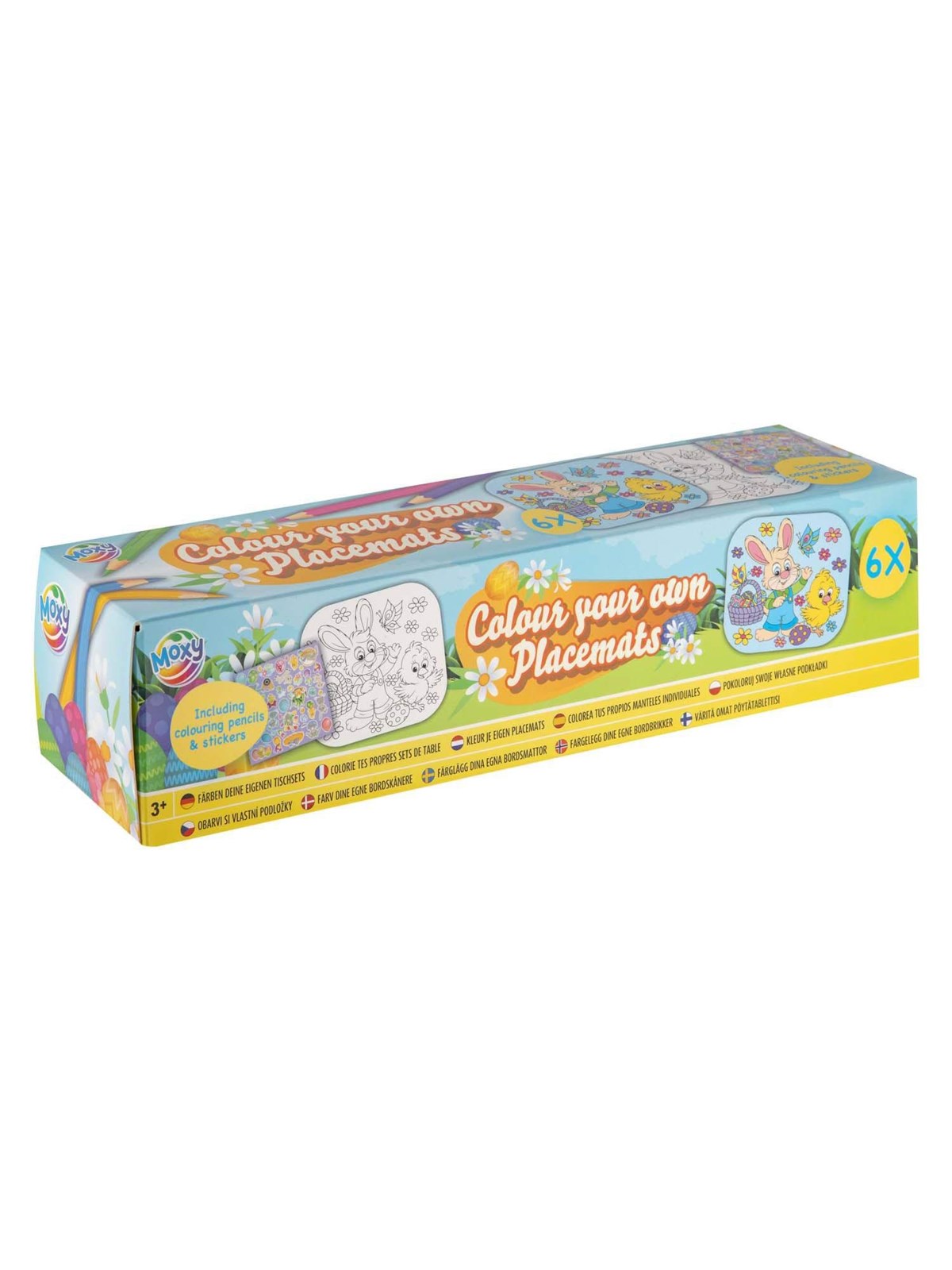 Creative Craft Group - Placemats Coloring Easter with Colored Pencils & Stickers 6 pcs.