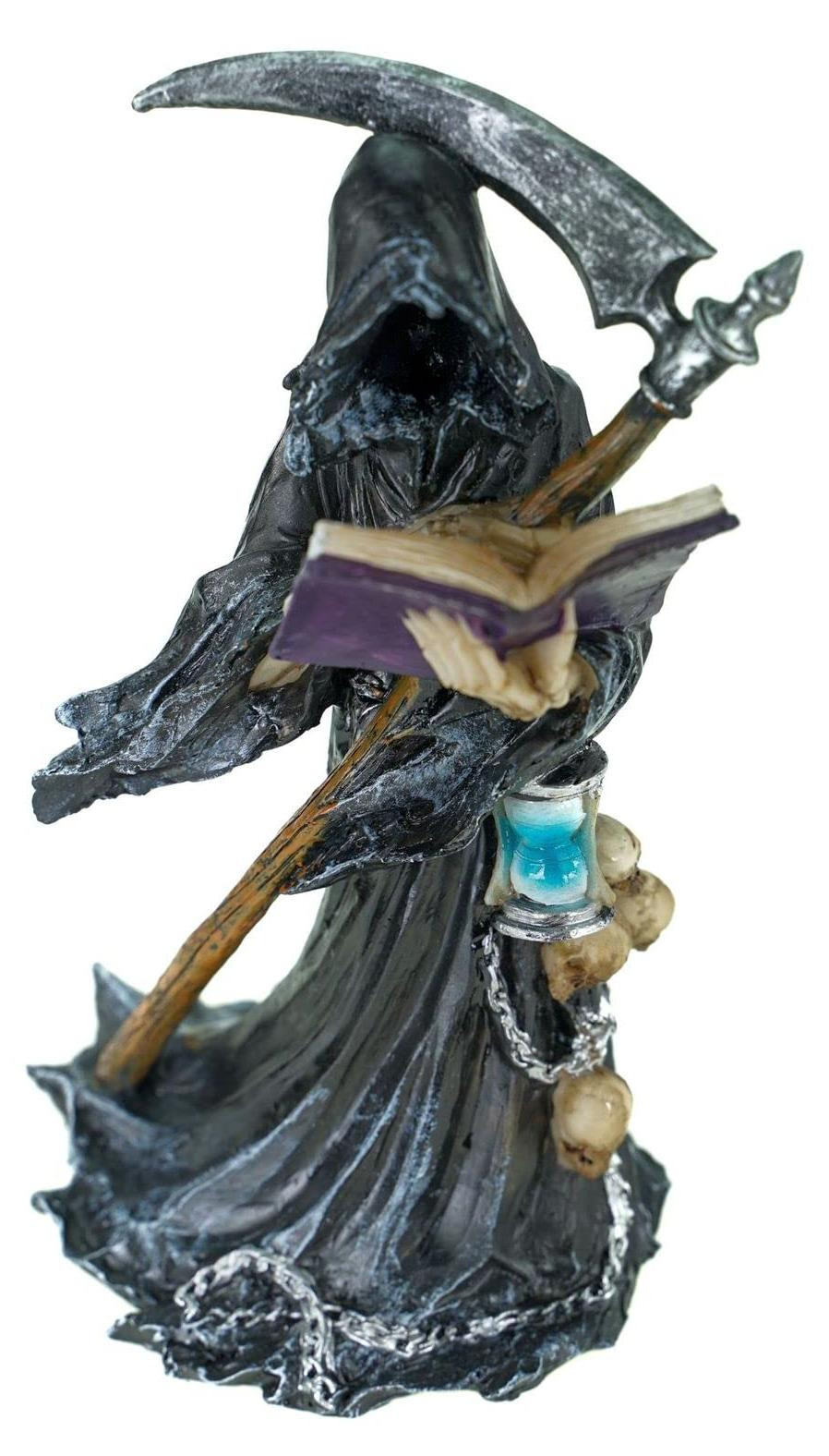 Dripio Gotische Grim Reaper figuur met zandloper, 25 cm, polyresin