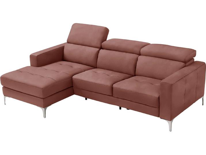 Ecksofa EGOITALIANO Matt, erstklassiger Sitzkomfort, aufwendige Detailverarbeitung, L-Form , braun (cedar wood), B:247cm H:100cm, Sofas, Ecksofa, mit verstellbaren Kopfteilen zum Relaxen