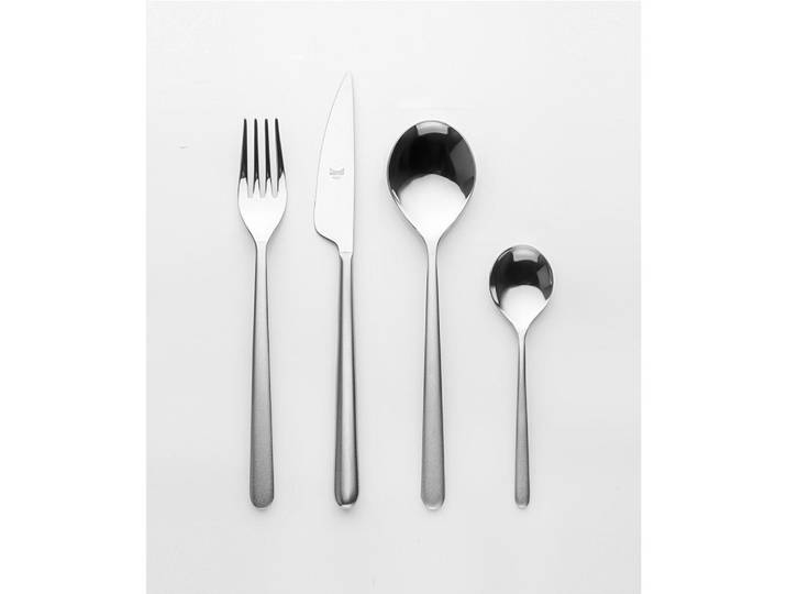 Besteck-Set, Edelstahlfarben, Metall, 24-teilig, Besteck, Besteck-Sets