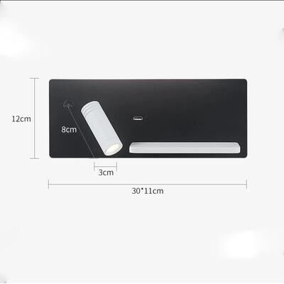 Uplift Picks Adjustable LED Reading Wall Lamp With Dual Charging a4 warm Light