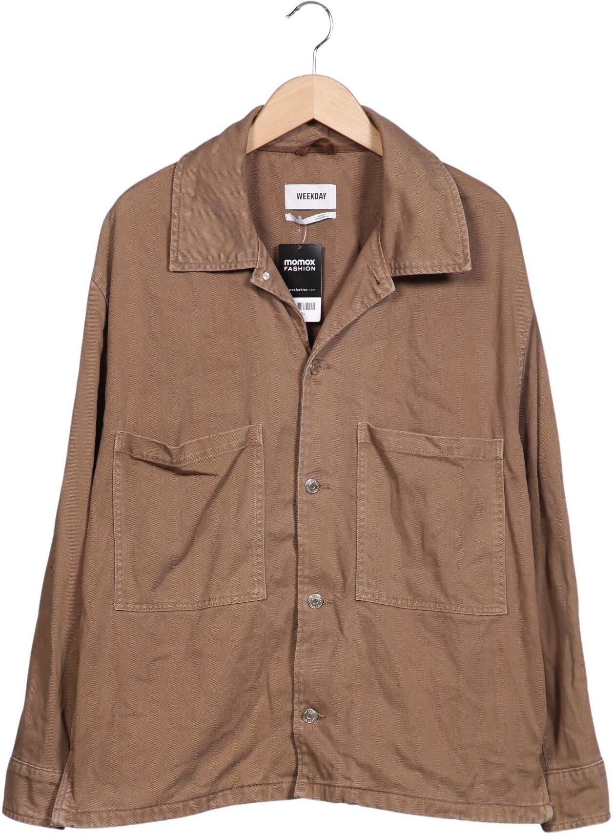 Weekday Damen Jacke, Braun, Gr. L, Baumwolle - Second Hand