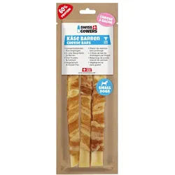 SwissCowers Käseriegel Bacon S 80 g Hartkäse-Kauartikel für Hunde