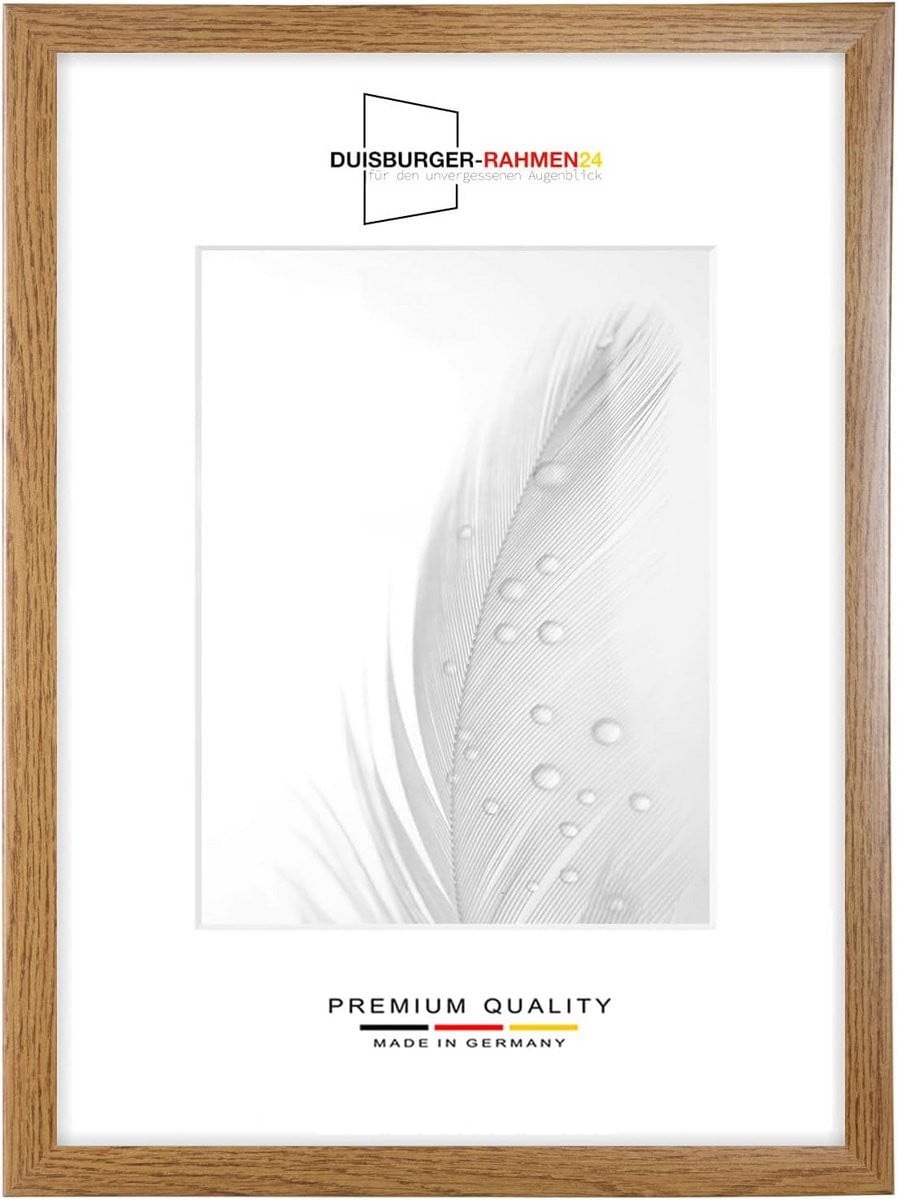 Maatwerk Houten Fotolijst Eiken Rustiek Breedte: 100 cm, Hoogte: 40 cm, Breedte lijst: 3,5 cm
