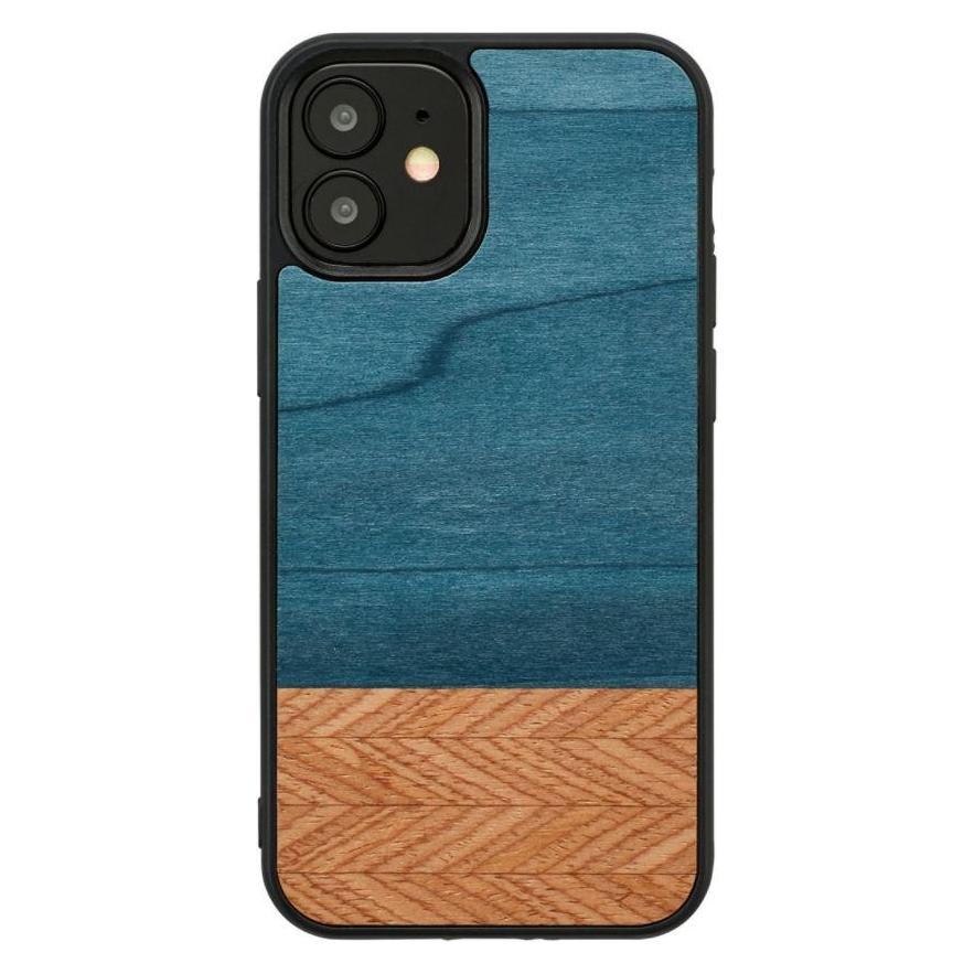 Man.Wand &WOOD Hülle für iPhone 12 Mini Denim Schwarz (Apple iPhone 12 mini) (1000001431m)