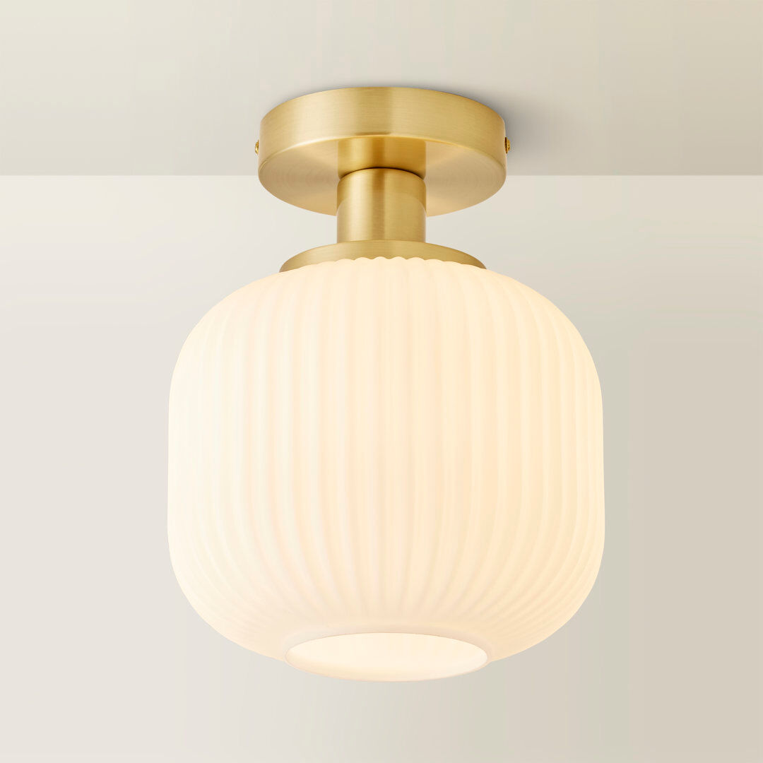 Heritage Hues Calpe Glass Flush Mount 28cm H X 28cm W X 28cm D