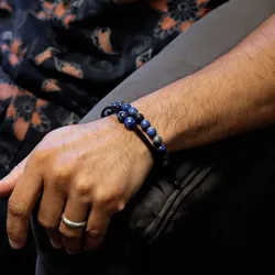 Gemstone Double Power Bracelets- Sodalite
