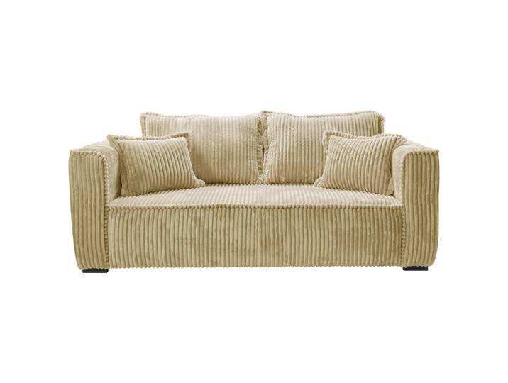 Mid.you Sofa, Beige, Holz, Kiefer, Füllung: Polyurethan (PUR),Polyurethan (Pur), 223x95x121 cm, Made in EU, Wohnzimmer, Sofas & Couches, Heimkino Sofas