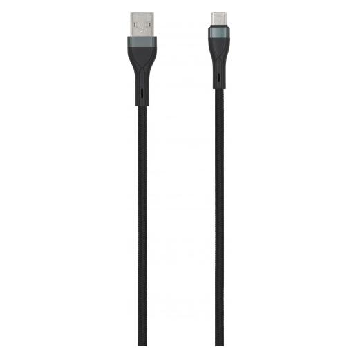 Seek Toti Kabel USB A zu Typ-C, 2m geflochtenes Kabel 3A, Schwarz (2 m) (4779054830371)