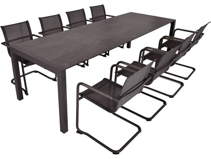 Garten-Essgruppe GARDEN PLEASURE SOPHIA , grau, Aluminium, Sitzmöbel-Sets, Garten-Essgruppe