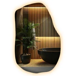 LED-SPIEGEL 80x52 cm Asymmetrisch Warmweiß 3000K