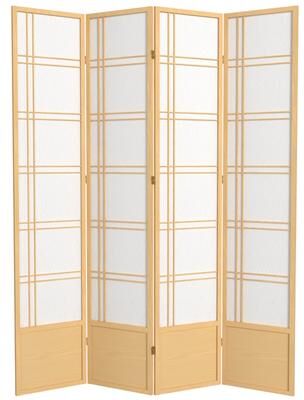 Red Lantern 7 ft. Tall Double Cross Shoji Screen