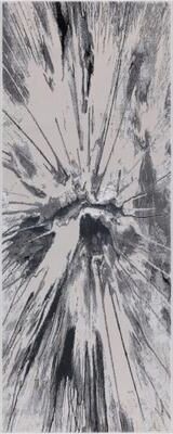 MDA Rugs Nevada Collection Abstract Burst Black and Grey Rug