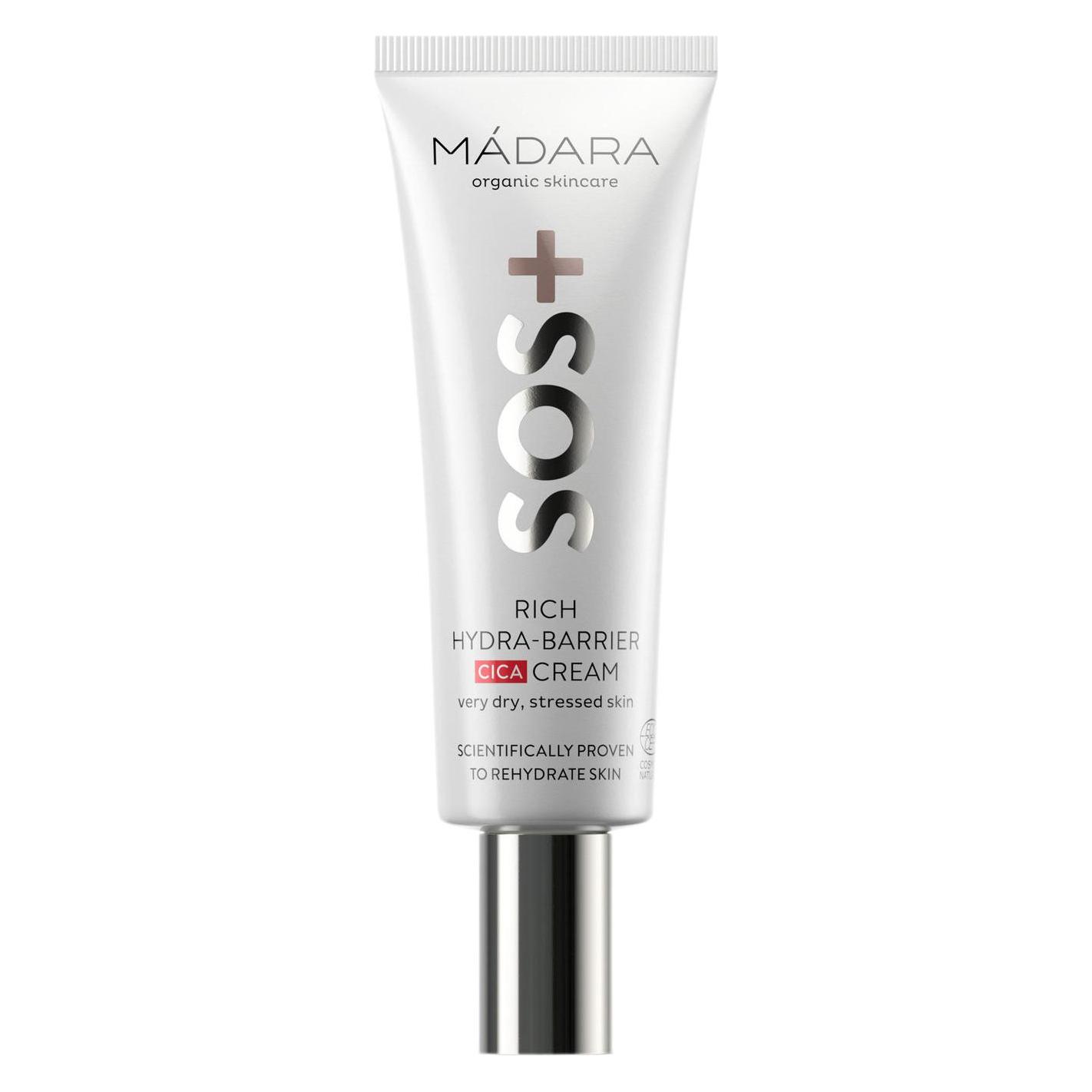 Madara SOS Rich Hydra Barrier CICA Creme - Beruhigt und spendet Feuchtigkeit (40 ml, 24h Creme) (676233)