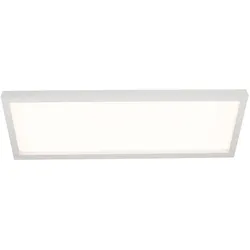 LED Deckenleuchte weiß Wohnzimmerlampe eckig Deckenpanel mit Hintergrundbeleuchtung, Backlight, 22W 3000Lm warmweiß, LxBxH 58,2x20,2x4,1 cm