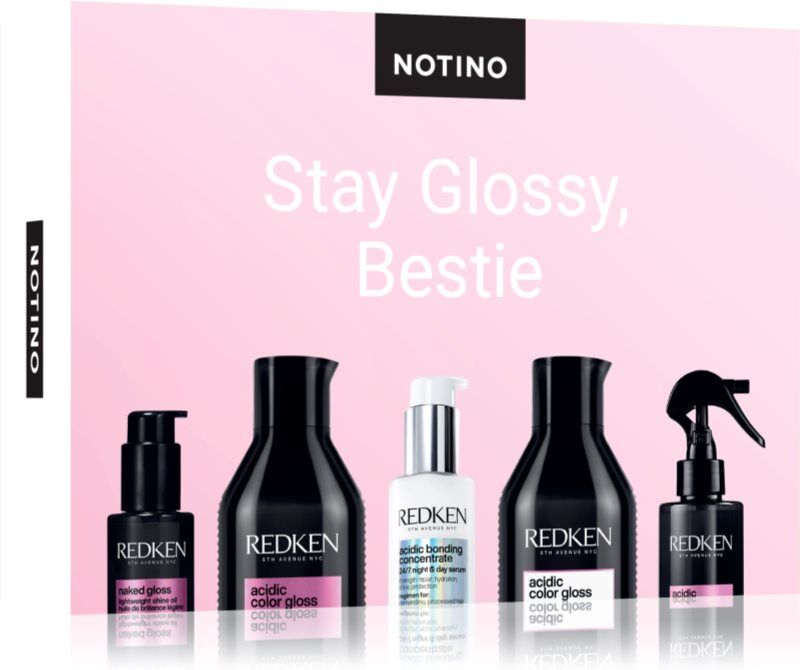Beauty Discovery Box Notino Stay Glossy, Bestie (Redken) ensemble pour tous types de cheveux