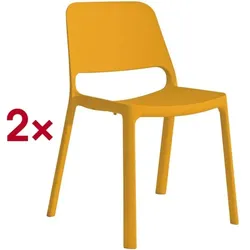 mayer Sitzmöbel 2er-Set Stapelstühle »myNUKE« orange, 46 cm