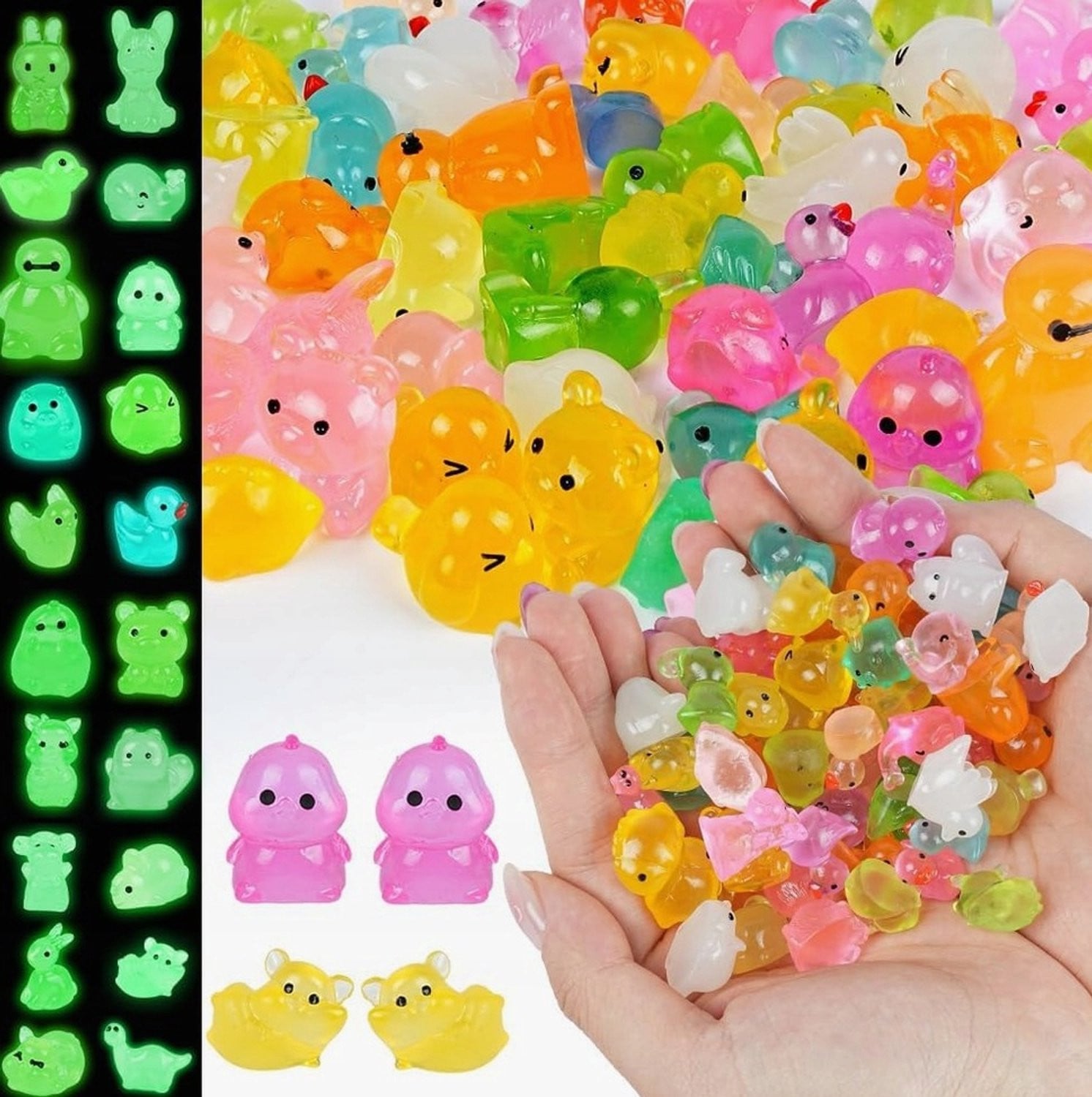 60 Lichtgevende Miniatuur Dieren Figuurtjes voor Tabletop en Decoratie