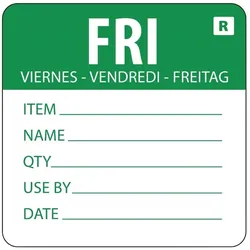 Vogue Farbcodesticker Freitag