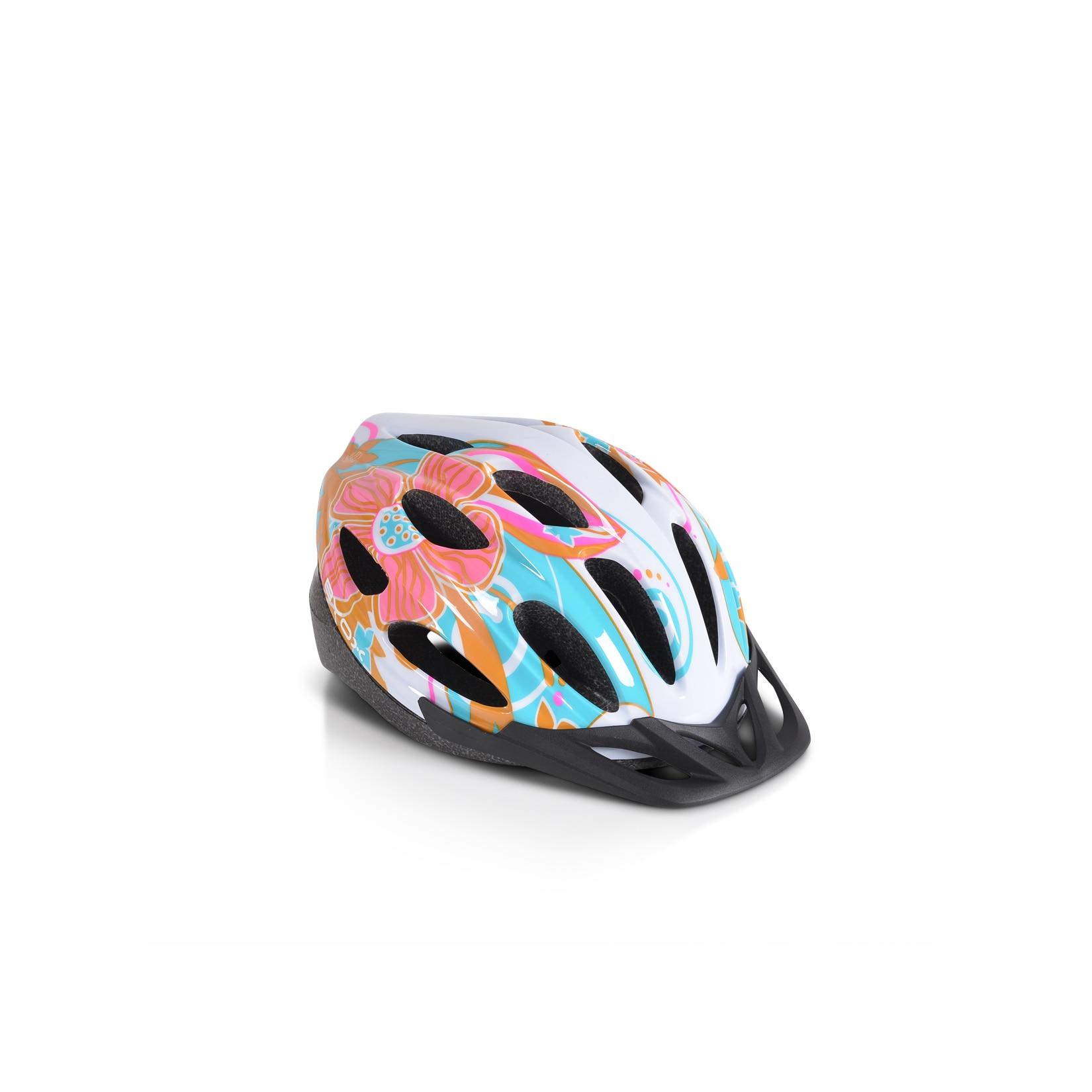 Byox Kinder Schutzhelm Y02 Größe L 58-62 cm, 17 Löcher, einstellbar, LED-Licht pink