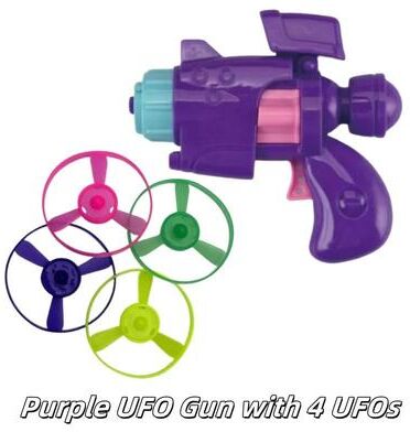 Inspired Living Interactive Flying Disc Launcher Cat Toy Set For Active Indoor & Outdoor Play purple
