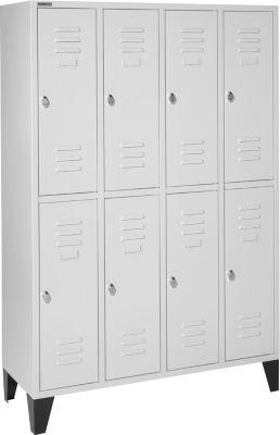 Schäfer Shop Select Kleiderspind, 4x2 Abt., m. Füßen, Drehriegelverschluss, Tür lichtgrau