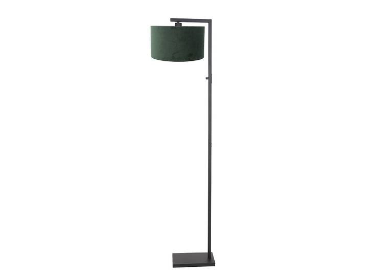 Lampadaire Stang 1 ampoule - Type A Ø 35cm Noir/Vert foncé Velours E27