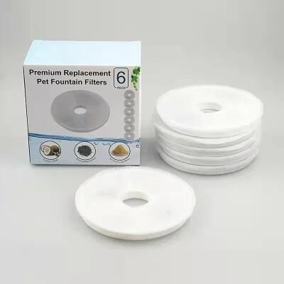 Uplift Picks Activated Carbon Cat Fountain Filters For Catit Pet Water Fountain Fresh Drinking Refill Pack 6 Pcs