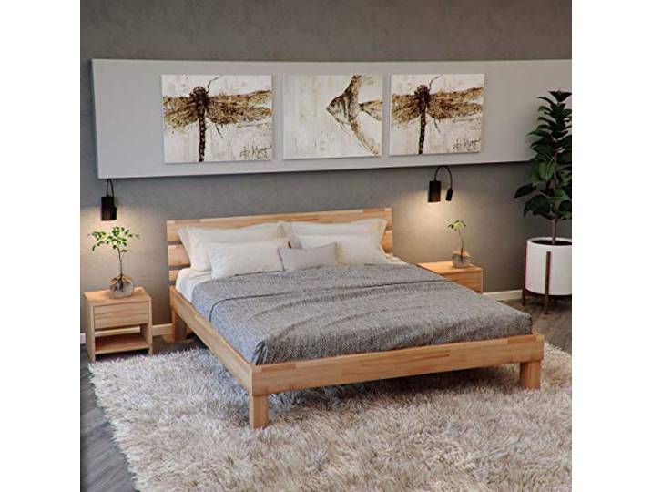 Krok Wood Massivholzbett Valetta in Buche 100x200 cm