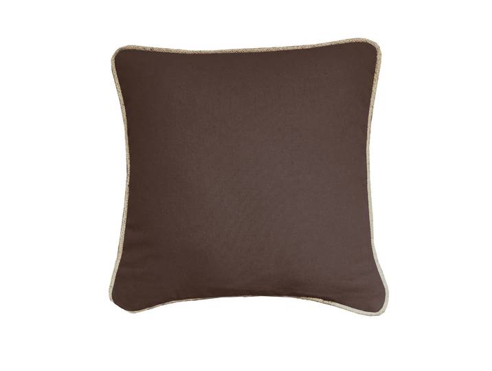 Coussin uni biais en jute - Blancheporte