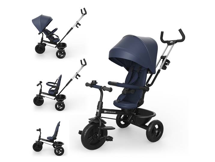 Kinderkraft Tricycle ASTON 2 PLUS (bleu marine)