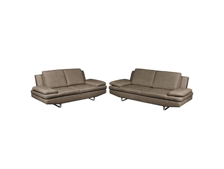 Polstergarnitur 3-2 Braun Webstoff Libra Modern