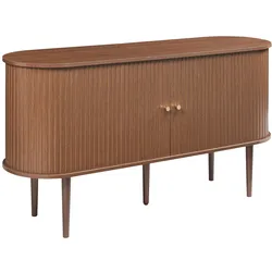 En.Casa, Kommode + Sideboard, Sideboard Mapia 140x40x75 cm Walnussoptik (140 x 40 x 75 cm)