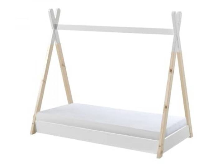 Vipack Bed, Solid, Kiefer, Weiß, Twin
