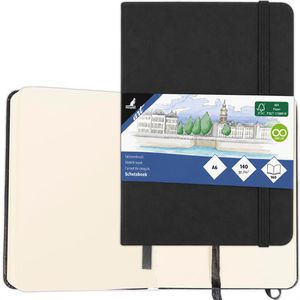Kangaro Skizzenbuch 78-K-861210, A6 hoch, 140 g/m², creme, Fadenbindung, Hardcover, 80 Blatt