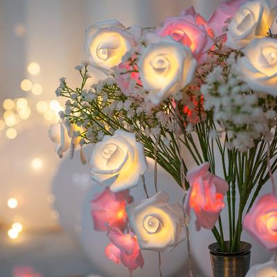 Discount Dollar Deals Rose Light String For Home, Hanging Pendant Decoration, Wedding And Valentine's Day Party Supplies Favor white And Pink
