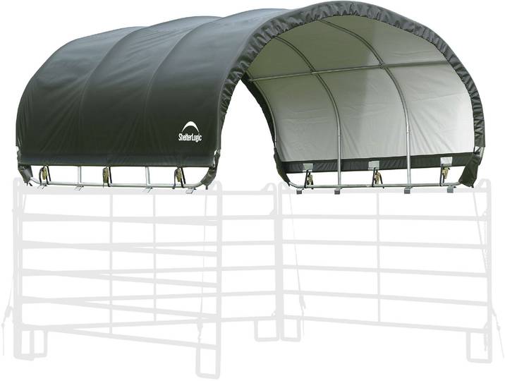 Foliengerätehaus SHELTERLOGIC Weidezelt Überdachung , grün, Polyethylen (PE), Gerätehäuser, Foliengerätehaus, 13,7m², Grün