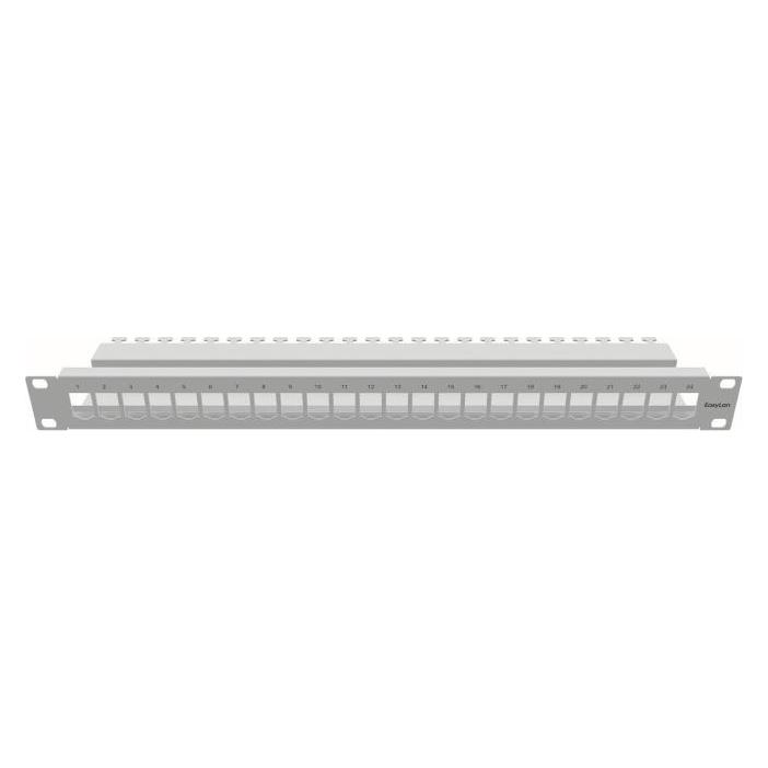 Easylan Patchpanel 1HE 19" 24x CKVFD0124 fixLink D* RAL7035 (CKVFD0124)