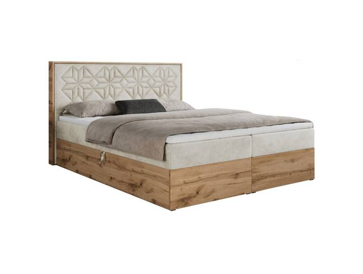BOXBETT NESSI - 120/200 Beige Velvet - H4