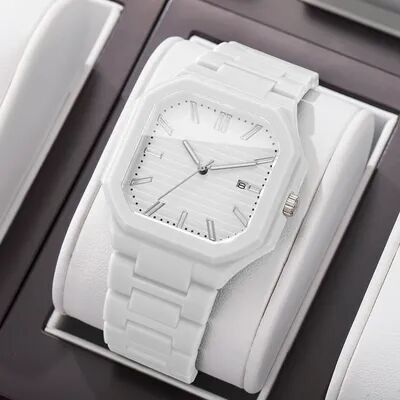 ModernMart Mens Square Dial Quartz Sports Watch With Calendar Durable Casual Wristwatch c