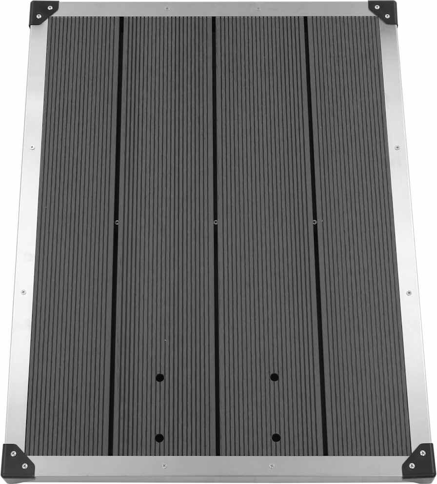 vidaXL Receveur de douche extérieur WPC Inox 80x62 cm Gris