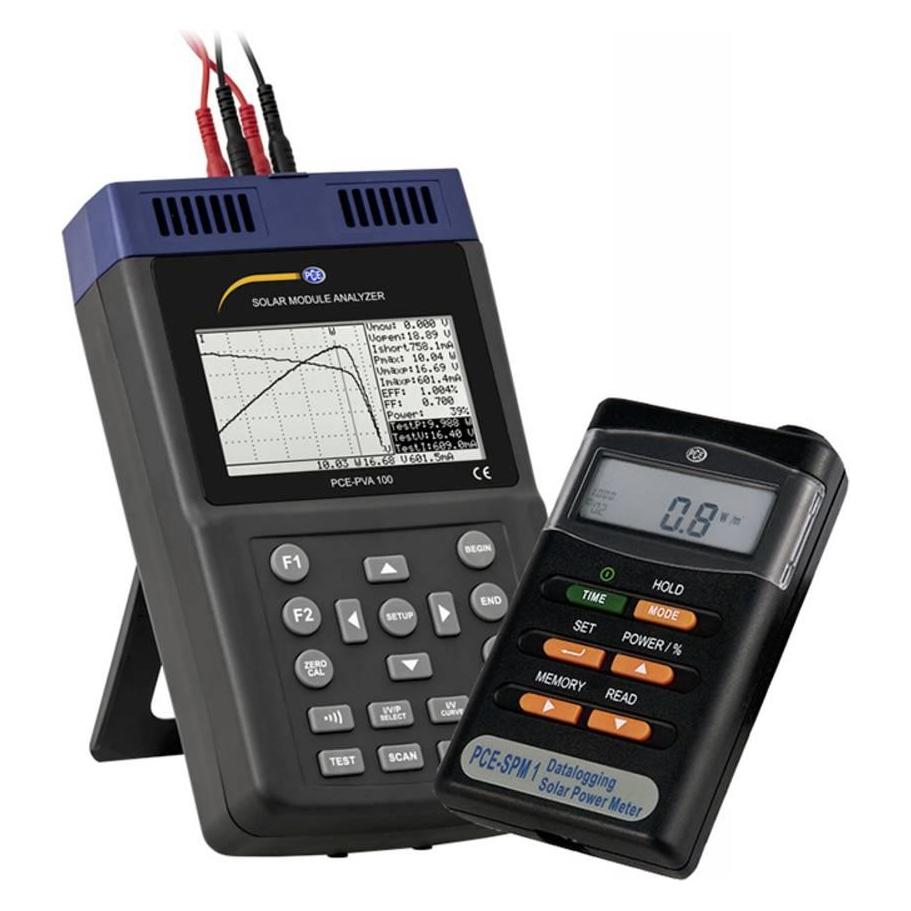PCE Instruments Messkit bestehend aus: Photovoltaik Messgerät PCE-PVA 100 + Solar-Messgerät PCE-SPM 1 (PCE-PVA 100-SPM 1-KIT)