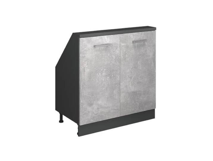 Vicco Küchenschrank für Dachschrägen R-Line, Beton, 80 cm