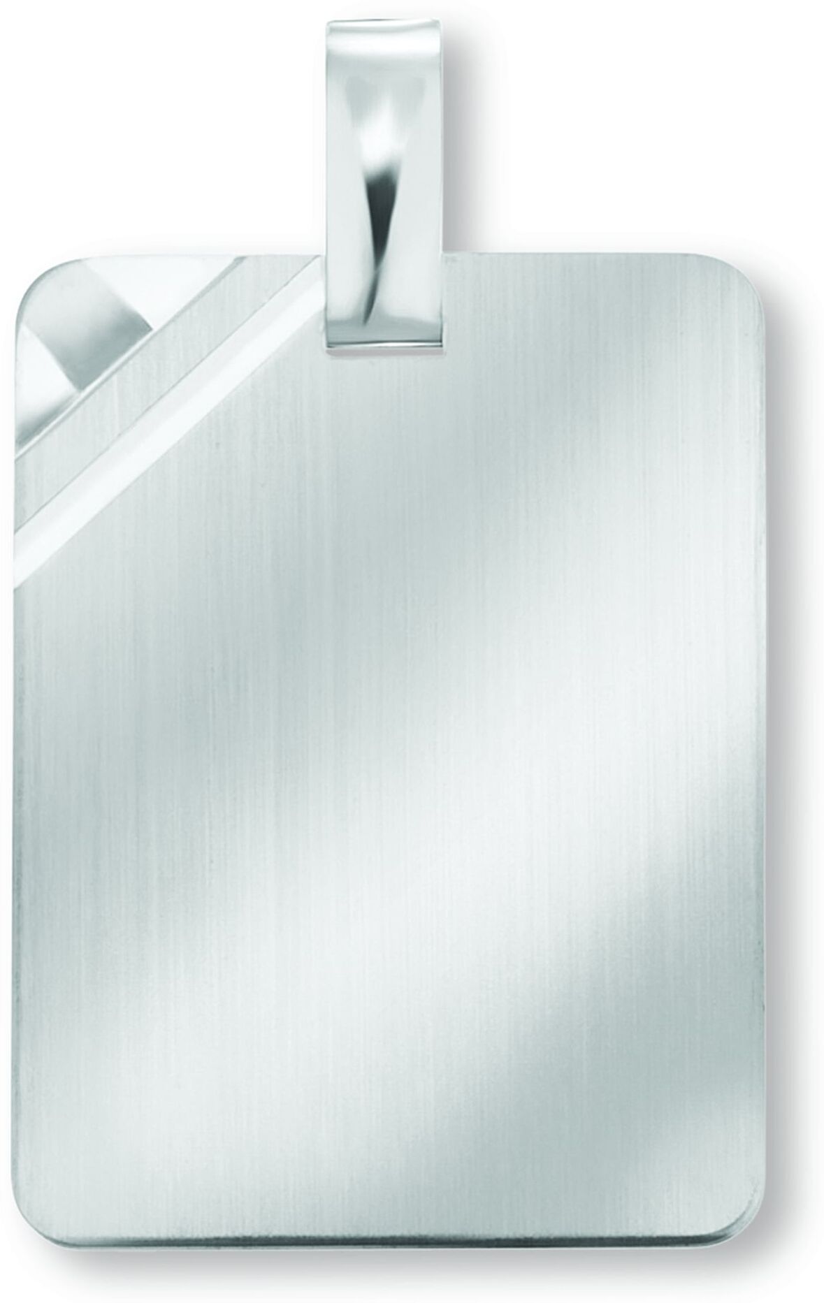 Kettenanhänger ONE ELEMENT "Gravurplatte Anhänger aus 925 Silber", silber, Schmuckanhänger, Damen, Silber 925 (Sterlingsilber), Kettenanhänger, Zartes Emblem – unaufdringlich und dennoch ausdrucksstark